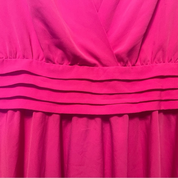 ELIZA J, Vibrant Pink dress with Ruffle Sleeve - Picture 6 of 11